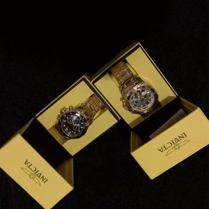 Invicta Men's Pro Diver Collection Chronograph 18k Gold-Plated Watch (Model: 007